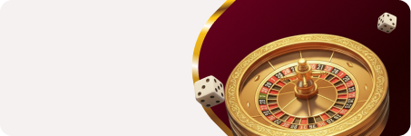 Werbegrafik mit Roulette-Rad und Würfeln, wie sie auf Kralbet-Casino-Promoseiten verwendet wird